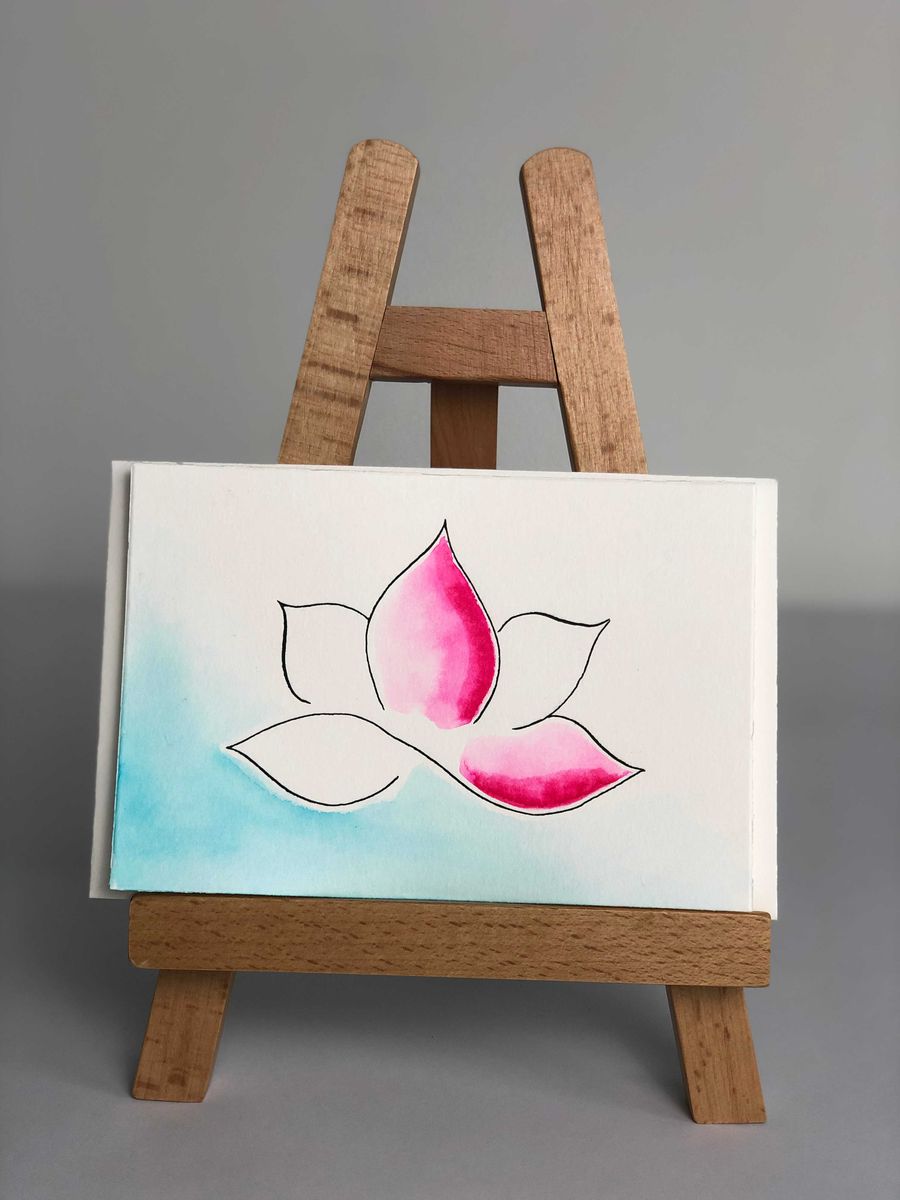 Lotusblüte, Pink-Azur