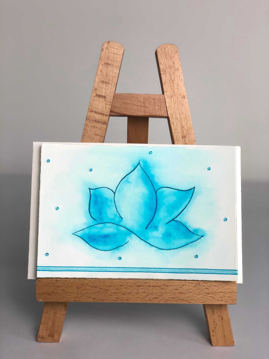Lotusblüte, Wasserblau